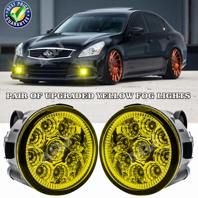 Pair of Bumper Yellow LED Fog Light Driving Lamps For NISSAN  JUKE  2011-2014 Foto 1 de 4