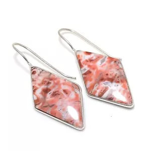 Natural Choice Bird Eye Jasper Gemstone 925 Sterling Silver Earring 1.58 " D884 - Picture 1 of 8
