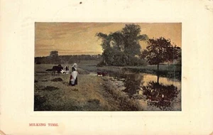 Cartolina FX: Tempo di mungitura, INGHILTERRA, DB, pubblicata 1910 - Foto 1 di 2