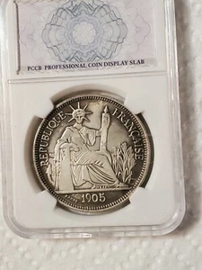 1905 Peace Dollar República Francesa .900 Poids 27 PCCB Estuche Ver Descripción - Imagen 1 de 4