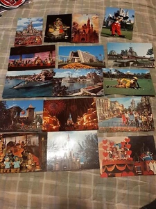 Vintage Disney World post card lot 1970's-1980's posted & unposted 16-pcs - Picture 1 of 12