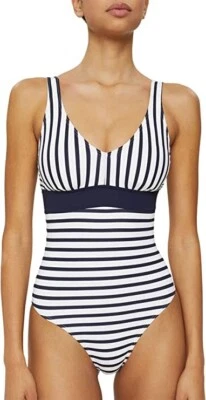 Almohadilla RCS de playa ESPRIT para mujer. Traje de baño One Piece, azul marino 3, 14 Reino Unido Foto 1 de 4