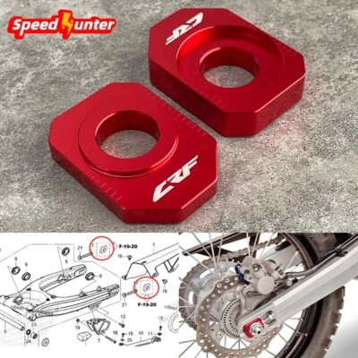 CNC Rear Axle Blocks Chain Adjuster For HONDA CRF250 L/M CRF 250L/300L Rally Red - Изображение 1 из 4