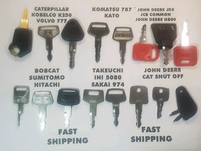 (16) Heavy Equipment Key, CAT, Bobcat, Volvo, JD,JDS, Hitachi, Komatsu, JCB, NH - Image 1 of 4