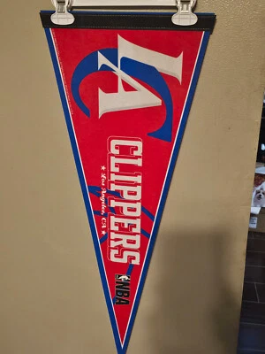 LOS ANGELES CLIPPERS BASKETBALL 12 X 30 RETRO VINTAGE FELT PENNANT  1/12/25 - Image 1 of 2