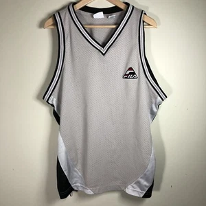 Vintage Fila Jersey Tank Top 90s Red Blue White Mesh Logo Size Small Mens - Picture 1 of 5