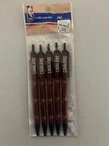 Cleveland Cavaliers Team Logo 5er Pack Klick Stifte von PSG WEISSE SCHRIFT BRANDNEU - Bild 1 von 2