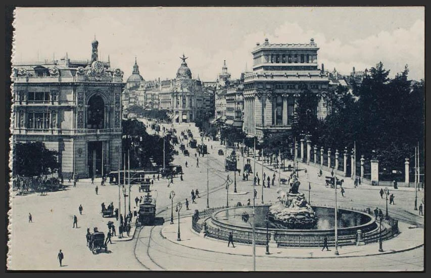 Madrid. Strada Di Alcala, Panca Del Fiume La Argento E Spagna - Immagine 1 di 1