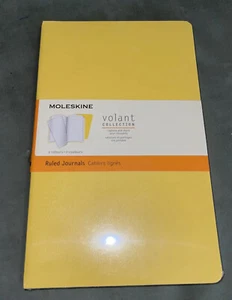 Moleskine Volant Collection 2 linierte Zeitschriften, hell & senfgelb mit Aufklebern - Bild 1 von 6