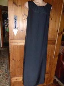 Jigsaw Black Drawstring Neck S/L Sheath Long Side Split Dress Sz XS, NWT RRP£110 - Picture 1 of 12