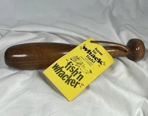 Sacerdote pesca trota o salmone in legno sbattitore pesce con cinturino in pelle NOS - Foto 1 di 8