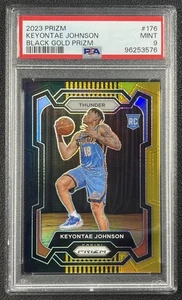 KEYONTAE JOHNSON PSA 9 2023-24 PANINI PRIZM #176 ROOKIE BLACK GOLD 5/5 RC - Picture 1 of 2