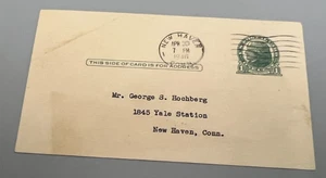 Empfehlungsschreiben Postkarte der Yale Law School von 1946 - Bild 1 von 2