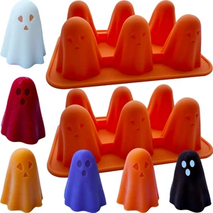 2 Packs Ghost Silicone Mold, Halloween Silicone Molds 3D Ghost Chocolate Candy - Picture 1 of 12