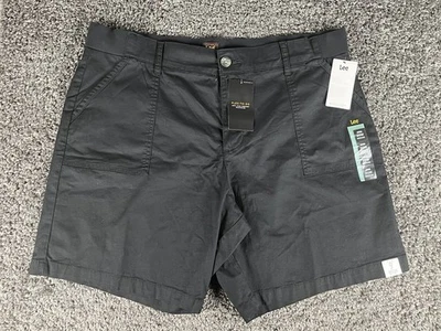 Lee Bermuda Flex Shorts Women 20W Black 9” Inseam Mid Rise NWT - Image 1 of 4