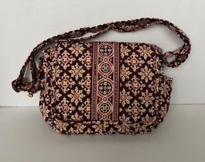 Vera Bradley MEDALLÓN Lindsay Bandolera Solapa Mensajero Bolso de Hombro Marrón - Imagen 1 de 10