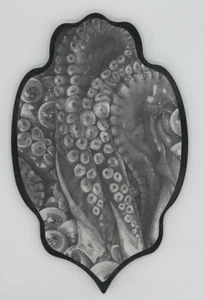 ANGST - ISOLATION I ANNA PANARELLO GRAPHIT DUNKLE KUNST WANDBEHANG Oktopus - Bild 1 von 6
