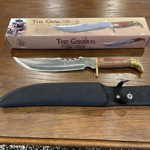 Chipaway Cutlery The General 15" Bowie Knife Wood Handle CW-1053 1472 - Picture 1 of 10