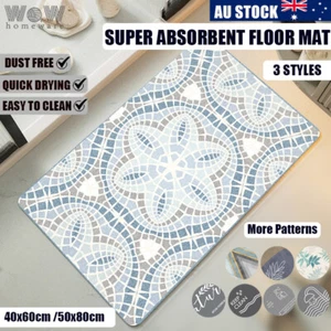 Alfombra de baño súper absorbente antideslizante secado rápido alfombra de baño puerta piso A - Imagen 1 de 34