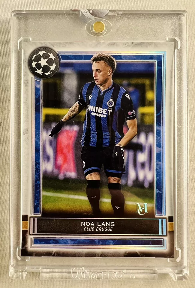 Noa Lang 2020-21 Topps UEFA Museum Collection 1/1 Blank Back RC Club Brugge - Image 1 of 3