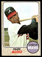 1968 TOPPS FELIPE ALOU 55 VG BASEBALL ATLANTA BRAVES