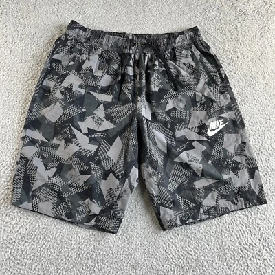 Nike Board Shorts Mens Extra Large Gray Black Camo Swim Trunks Hybrid Nylon - Image 1 of 4