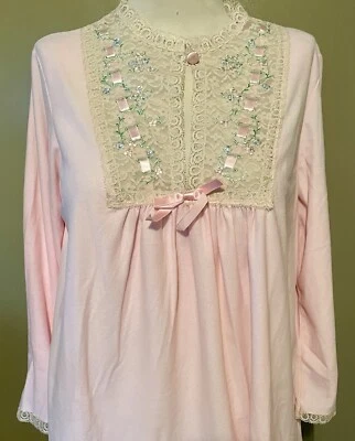 Juego de pijama vintage Sears talla 34 2 piezas nailon rosa con encaje. Núcleo de abuela. Raro Foto 1 de 4