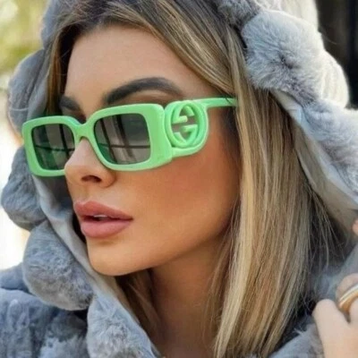 Nuevas gafas de sol GUCCI cuadradas GG1325S 009 verdes 54-140 mm auténticas Foto 1 de 4