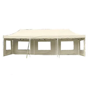 PROFI Faltpavillon Partyzelt 3x9 m champagner + Seitenteile wasserdicht Festzelt - Bild 1 von 4