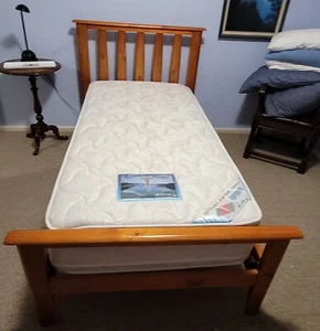 Single Slate Bed, Solid Pine with Mattress. - Picture 1 of 5
