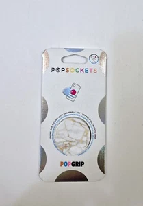 PopSocket White Gold Marble Phone Holder Grip Pop Socket FS - Picture 1 of 2