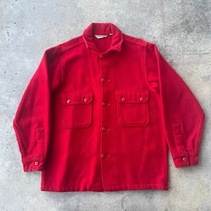Vtg  Boy Scouts of America BSA Red Wool Coat Official Jacket Shirt Sz 42 - Picture 1 of 9