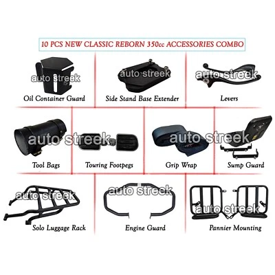 Fit For Royal Enfield New Classic Reborn 350 "10 PCS Accessories Combo - 19" Foto 1 de 4
