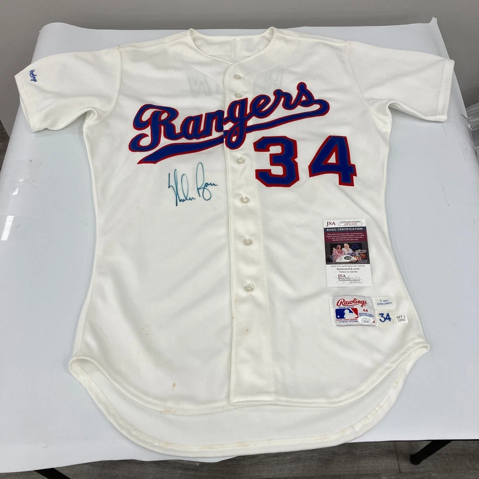 Nolan Ryan Signed Authentic 1990 Texas Rangers Game Model Jersey With JSA COA - Image 1 of 4