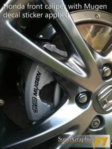 Brake decal stickers to fit Honda Mugen calipers as pictured x1 Set front & Rear - Picture 1 of 1