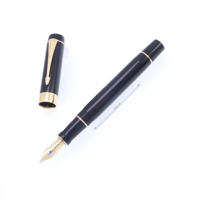 PARKER Fountain Pen Classic Black GT Centennial Resin Nib FI 18K italic writing - Image 1 of 4