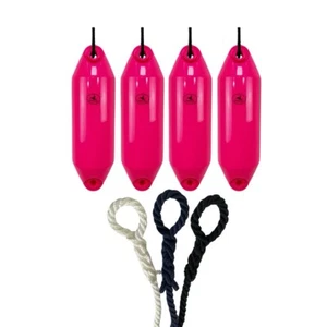 4 x HURRICANE Bootsfender: Pink PM02 - FREE SPLICED END 10MM SEIL - Bild 1 von 2