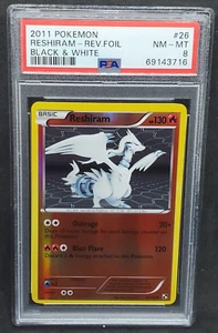 Pokemon PSA 8 NM-MT Reshiram 26/114 Black & White Reverse Holofoil 2011 s#716 - Picture 1 of 2