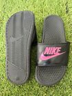 Nike Benassi Jdi Black and Pink Womens Slides Sandals Size 8 EUC! FREE SHIPPING