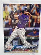 2018 Topps Charlie Blackmon Baseball Card #92 FREE SHIPPING