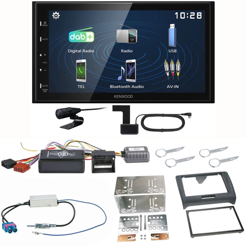 Kenwood DMX129DAB DAB+ Bluetooth USB Einbauset für Audi TT 8J - Bild 1 von 1