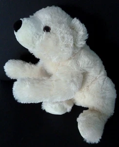 85. DOUDOU PELUCHE CMP OURS Polaire Ecru blanc nez noir EXCELLENT ETAT * - Picture 1 of 6