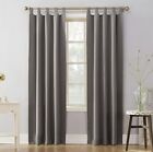2 Panels - Sunzero Gray Curtains Tab Top 92" x 50"