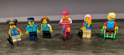 Mini Figures Driver Wheel Chair Pink Bicycle 60337 LEGO Express Passenger Train - Image 1 of 4