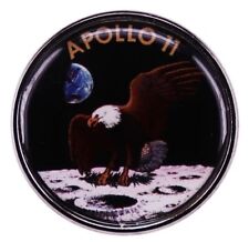 Apollo 11 Moon Landing Neil Armstrong Astronaut Metal Pin Badge NASA 🦅 🌕