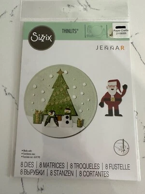 Sizzix Thinlits 8 Dies Jenna Rushforth Snowdome Scrapbooking Crafts Art - Image 1 of 4