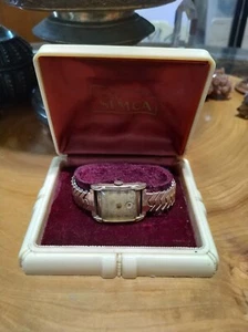 Vintage Semca Bakelit Präsentationsbox mit Gruen Uhr - Bild 1 von 12