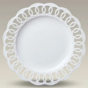 4er Set ""8"" weiße Öffnung Salatteller ähnlich La Porcellana Bianca Firenze - Bild 1 von 2