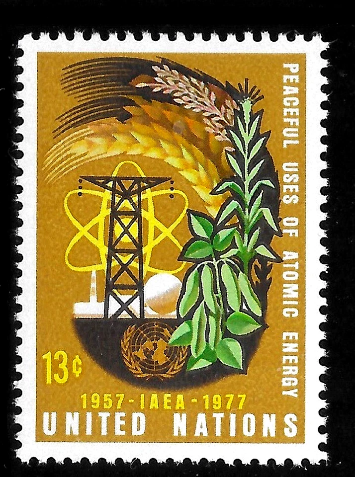 HICK GIRL- MNH. UNITED NATIONS STAMP   SC#289  1977   ATOMIC ENERGY    L122 - Image 1 of 1