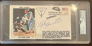 Mike Schmidt Signed 500 Home Runs First Day Cover Psa/Dna Encapsulated Phillies  - Picture 1 of 3